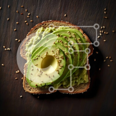 Intra Συλλεκτικό Ξύλινο Παζλ Plywood  4mm - Υγιεινό και νόστιμο τοστ αβοκάντο με σουσάμι Σε Ξύλινο Κουτί - Διαστάσεις: 10x10 cm – 25 κομμάτια - Image 1