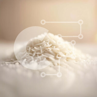 Intra Συλλεκτικό Ξύλινο Παζλ Plywood  4mm - Κοντινό πλάνο του λευκού ρυζιού σε ένα τραπέζι Σε Ξύλινο Κουτί - Διαστάσεις: 10x10 cm – 25 κομμάτια - Image 1