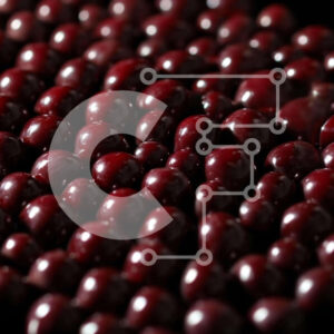 Intra Συλλεκτικό Ξύλινο Παζλ Plywood  4mm - Κοντινό πλάνο κόκκινων μπάλων και κερασιών Σε Ξύλινο Κουτί - Διαστάσεις: 10x10 cm – 25 κομμάτια