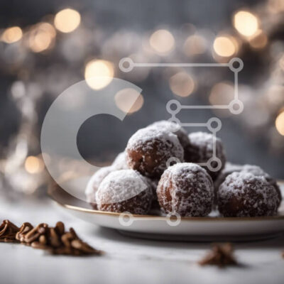 Intra Συλλεκτικό Ξύλινο Παζλ Plywood  4mm - Διάφορες μπάλες ντόνατ με επικάλυψη ζάχαρης με πεκάν Σε Ξύλινο Κουτί - Διαστάσεις: 10x10 cm – 25 κομμάτια - Image 1