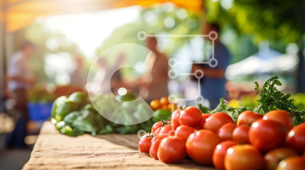 Intra Συλλεκτικό Ξύλινο Παζλ Plywood  4mm - Φρέσκα προϊόντα σε μια υπαίθρια αγορά Σε Ξύλινο Κουτί - Διαστάσεις: 10x10 cm – 25 κομμάτια