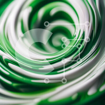 Intra Συλλεκτικό Ξύλινο Παζλ Plywood 4mm - Ζωντανή και λεπτομερής εικόνα του πράσινου και λευκού νήματος καραμέλας Σε Ξύλινο Κουτί - Διαστάσεις: 10x10 cm – 25 κομμάτια - Image 1