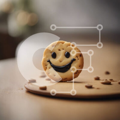 Intra Συλλεκτικό Ξύλινο Παζλ Plywood 4mm - Μπισκότο Smiley Face σε τραπέζι με κράκερ και τσιπς σοκολάτας Σε Ξύλινο Κουτί - Διαστάσεις: 10x10 cm – 25 κομμάτια - Image 1