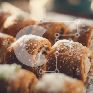 Intra Συλλεκτικό Ξύλινο Παζλ Plywood  4mm - Πιάτο γλυκισμάτων καλυμμένο με ζάχαρη άχνη Σε Ξύλινο Κουτί - Διαστάσεις: 10x10 cm – 25 κομμάτια