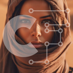 Intra Συλλεκτικό Ξύλινο Παζλ Plywood  4mm - Εκπληκτική εικόνα μιας γυναίκας στην έρημο Σε Ξύλινο Κουτί - Διαστάσεις: 10x10 cm – 25 κομμάτια