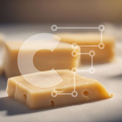 Intra Συλλεκτικό Ξύλινο Παζλ Plywood  4mm - Ανάμεικτα κομμάτια τυριού σε λευκή επιφάνεια Σε Ξύλινο Κουτί - Διαστάσεις: 10x10 cm – 25 κομμάτια - Image 1