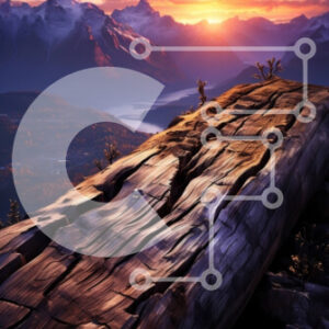 Intra Συλλεκτικό Ξύλινο Παζλ Plywood  4mm - Εκπληκτική εικόνα ηλιοβασιλέματος μιας οροσειράς με ένα κούτσουρο στο προσκήνιο Σε Ξύλινο Κουτί - Διαστάσεις: 10x10 cm – 25 κομμάτια