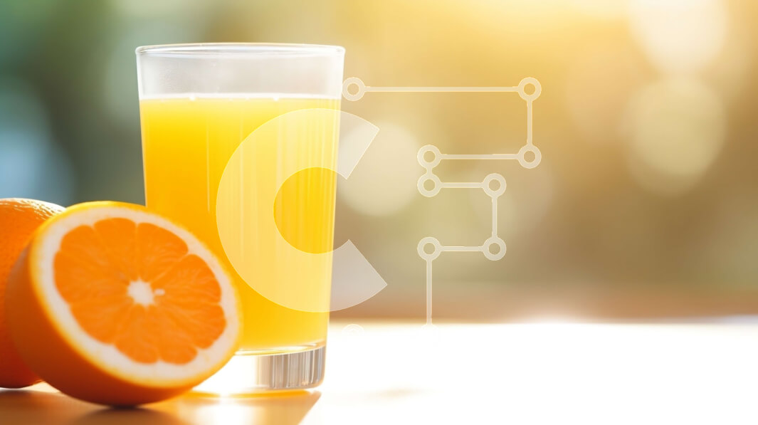 Intra Συλλεκτικό Ξύλινο Παζλ Plywood  4mm - Ποτήρι χυμό πορτοκαλιού με φέτες πορτοκάλι σε ένα ξύλινο τραπέζι Σε Ξύλινο Κουτί - Διαστάσεις: 10x10 cm – 25 κομμάτια