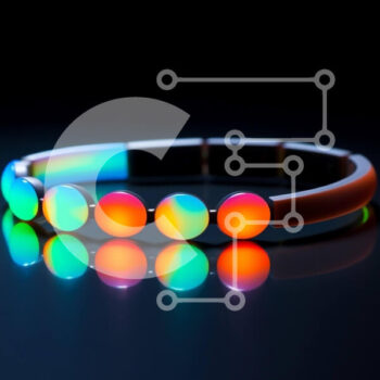 Intra Συλλεκτικό Ξύλινο Παζλ Plywood  4mm - Πολύχρωμο βραχιόλι LED σε αδιαφανή επιφάνεια Σε Ξύλινο Κουτί - Διαστάσεις: 10x10 cm – 25 κομμάτια - Image 1