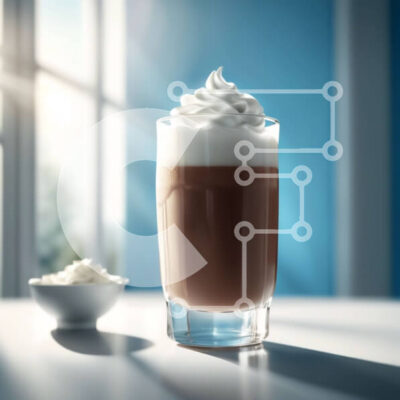 Intra Συλλεκτικό Ξύλινο Παζλ Plywood  4mm - Λαχταριστό Milkshake σοκολάτας με σαντιγί σε διαφανές ποτήρι Σε Ξύλινο Κουτί - Διαστάσεις: 10x10 cm – 25 κομμάτια - Image 1