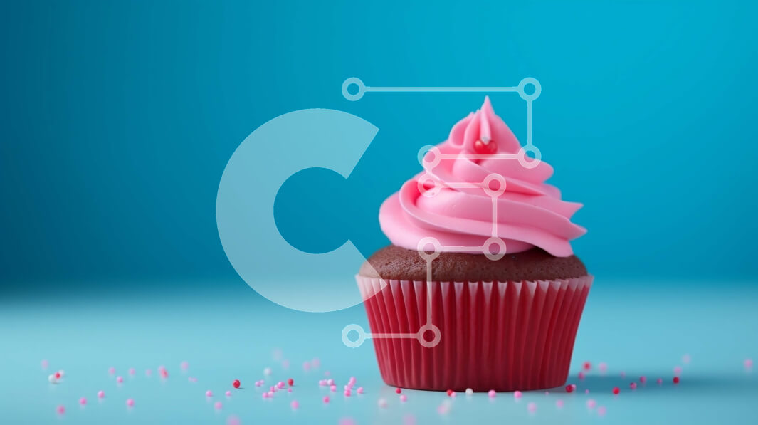 Intra Συλλεκτικό Ξύλινο Παζλ Plywood  4mm - Ροζ Cupcake με Λευκό Πάγωμα σε Μπλε Επιφάνεια Σε Ξύλινο Κουτί - Διαστάσεις: 10x10 cm – 25 κομμάτια