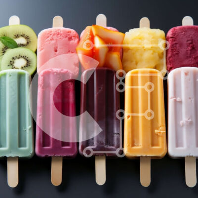 Intra Συλλεκτικό Ξύλινο Παζλ Plywood 4mm - Ζωντανά Popsicles σε κομψό φόντο Σε Ξύλινο Κουτί - Διαστάσεις: 10x10 cm – 25 κομμάτια - Image 1