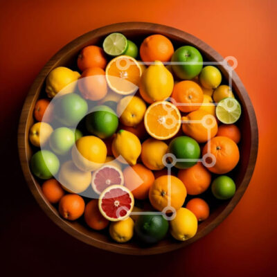 Intra Συλλεκτικό Ξύλινο Παζλ Plywood  4mm - Πολύχρωμο μπολ με πορτοκάλια, λάιμ και λεμόνια Σε Ξύλινο Κουτί - Διαστάσεις: 10x10 cm – 25 κομμάτια - Image 1