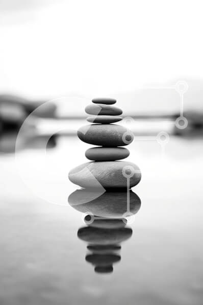 Intra Συλλεκτικό Ξύλινο Παζλ Plywood  4mm - Όμορφη εικόνα μιας στοίβας βράχων στη μέση του νερού Σε Ξύλινο Κουτί - Διαστάσεις: 10x10 cm – 25 κομμάτια