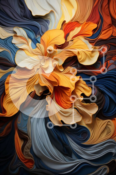 Intra Συλλεκτικό Ξύλινο Παζλ Plywood  4mm - Όμορφη κοντινή όψη ενός ζωντανού λουλουδιού με πορτοκαλί και κίτρινα πέταλα Σε Ξύλινο Κουτί - Διαστάσεις: 10x10 cm – 25 κομμάτια