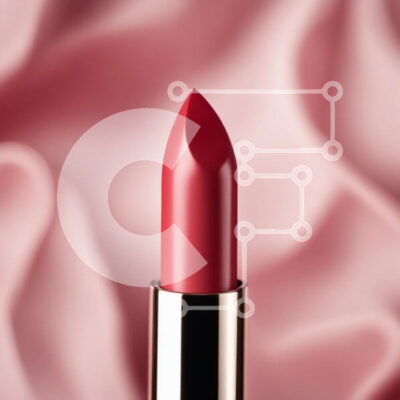 Intra Συλλεκτικό Ξύλινο Παζλ Plywood  4mm - Κοντινό πλάνο κόκκινο κραγιόν σε ροζ φόντο Σε Ξύλινο Κουτί - Διαστάσεις: 10x10 cm – 25 κομμάτια - Image 1