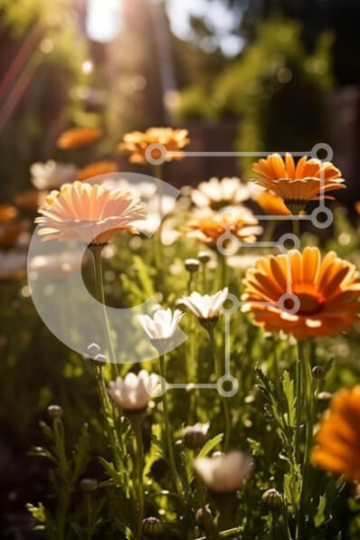 Intra Συλλεκτικό Ξύλινο Παζλ Plywood  4mm - Όμορφη εικόνα ενός χωραφιού με μαργαρίτα κάτω από τον ήλιο Σε Ξύλινο Κουτί - Διαστάσεις: 10x10 cm – 25 κομμάτια