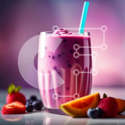 Intra Συλλεκτικό Ξύλινο Παζλ Plywood  4mm - Δροσιστικό και νόστιμο Smoothie φρούτων σε ποτήρι με καλαμάκι Σε Ξύλινο Κουτί - Διαστάσεις: 10x10 cm – 25 κομμάτια - Image 1