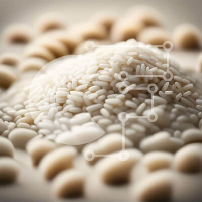 Intra Συλλεκτικό Ξύλινο Παζλ Plywood  4mm - Ένας σωρός από κόκκους λευκού ρυζιού Σε Ξύλινο Κουτί - Διαστάσεις: 10x10 cm – 25 κομμάτια - Image 1