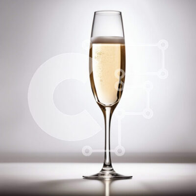 Intra Συλλεκτικό Ξύλινο Παζλ Plywood  4mm - Κομψή εικόνα του ποτηριού σαμπάνιας με τις φυσαλίδες Σε Ξύλινο Κουτί - Διαστάσεις: 10x10 cm – 25 κομμάτια - Image 1