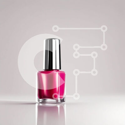 Intra Συλλεκτικό Ξύλινο Παζλ Plywood 4mm - Κομψό κόκκινο μπουκάλι βερνίκι νυχιών με εντυπωσιακή ροζ απόχρωση Σε Ξύλινο Κουτί - Διαστάσεις: 10x10 cm – 25 κομμάτια - Image 1