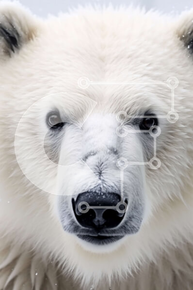 Intra Συλλεκτικό Ξύλινο Παζλ Plywood  4mm - Εκπληκτική εικόνα μιας λευκής πολικής αρκούδας στο χιόνι Σε Ξύλινο Κουτί - Διαστάσεις: 10x10 cm – 25 κομμάτια