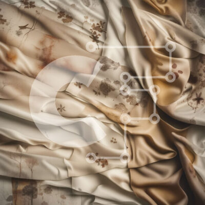 Intra Συλλεκτικό Ξύλινο Παζλ Plywood  4mm - Κομψή εικόνα μεταξωτού ή σατέν υφάσματος με λουλουδάτο σχέδιο Σε Ξύλινο Κουτί - Διαστάσεις: 10x10 cm – 25 κομμάτια - Image 1