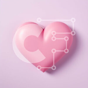 Intra Συλλεκτικό Ξύλινο Παζλ Plywood  4mm - Έννοια αγάπης και ρομαντισμού - ροζ σχήμα καρδιάς σε ανοιχτό ροζ φόντο Σε Ξύλινο Κουτί - Διαστάσεις: 10x10 cm – 25 κομμάτια