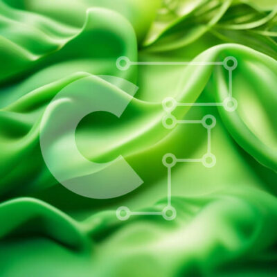 Intra Συλλεκτικό Ξύλινο Παζλ Plywood  4mm - Ζωντανό πράσινο μεταξωτό ύφασμα με πολυτελή λάμψη Σε Ξύλινο Κουτί - Διαστάσεις: 10x10 cm – 25 κομμάτια - Image 1