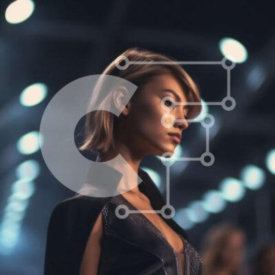 Intra Συλλεκτικό Ξύλινο Παζλ Plywood  4mm - Κομψό μοντέλο στην πασαρέλα με μαύρο δερμάτινο μπουφάν και παντελόνι Σε Ξύλινο Κουτί - Διαστάσεις: 10x10 cm – 25 κομμάτια - Image 1