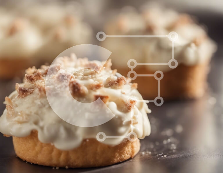 Intra Συλλεκτικό Ξύλινο Παζλ Plywood  4mm - Ομάδα Cupcakes με White Frosting και Sprinkles Σε Ξύλινο Κουτί - Διαστάσεις: 10x10 cm – 25 κομμάτια