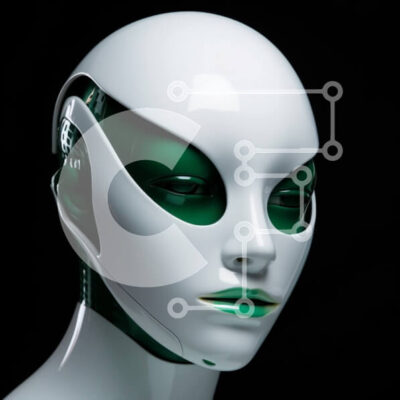 Intra Συλλεκτικό Ξύλινο Παζλ Plywood  4mm - Μανεκέν με λευκό πρόσωπο και πράσινα μάτια Σε Ξύλινο Κουτί - Διαστάσεις: 10x10 cm – 25 κομμάτια - Image 1