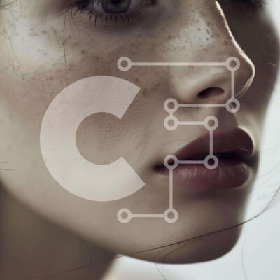 Intra Συλλεκτικό Ξύλινο Παζλ Plywood  4mm - Κοντινό πλάνο του γυναικείου προσώπου με φακίδες Σε Ξύλινο Κουτί - Διαστάσεις: 10x10 cm – 25 κομμάτια - Image 1