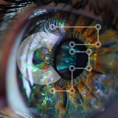 Intra Συλλεκτικό Ξύλινο Παζλ Plywood  4mm - Μάτι με έντονα χρώματα με πολύχρωμες ίριδες Σε Ξύλινο Κουτί - Διαστάσεις: 10x10 cm – 25 κομμάτια - Image 1