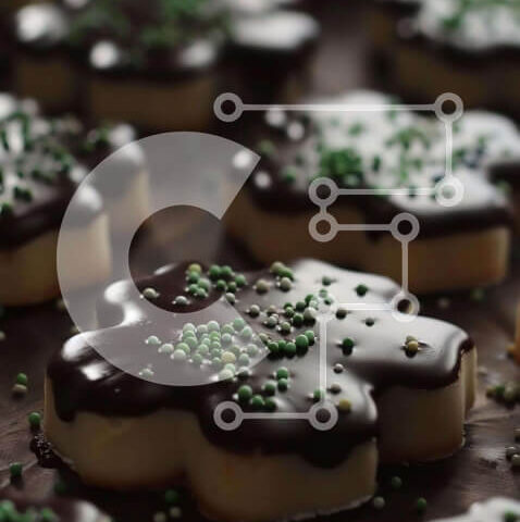 Intra Συλλεκτικό Ξύλινο Παζλ Plywood  4mm - Μπισκότα με φύλλα τριφυλλιού για την ημέρα του Αγίου Πατρικίου Σε Ξύλινο Κουτί - Διαστάσεις: 10x10 cm – 25 κομμάτια - Image 1