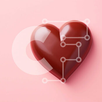 Intra Συλλεκτικό Ξύλινο Παζλ Plywood  4mm - Μπάρα σοκολάτας σε σχήμα καρδιάς σε ροζ φόντο Σε Ξύλινο Κουτί - Διαστάσεις: 10x10 cm – 25 κομμάτια - Image 1