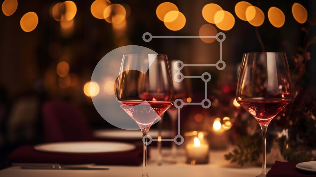 Intra Συλλεκτικό Ξύλινο Παζλ Plywood  4mm - Ρομαντική τραπεζαρία με ποτήρια κόκκινου κρασιού και κεριά Σε Ξύλινο Κουτί - Διαστάσεις: 10x10 cm – 25 κομμάτια