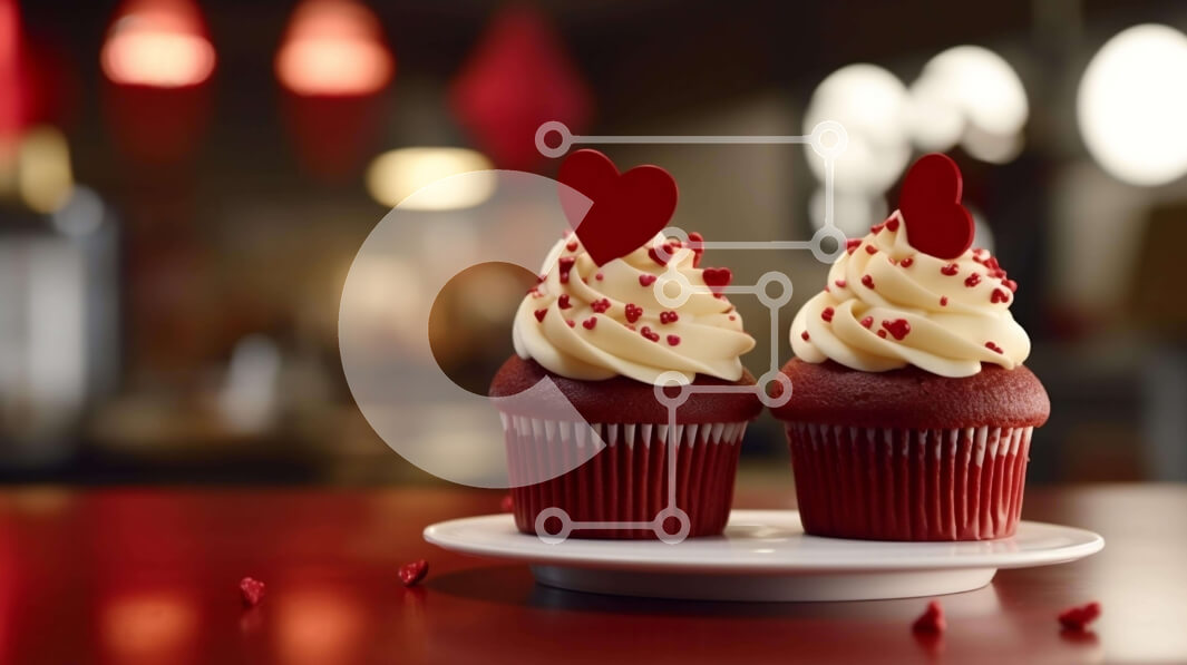 Intra Συλλεκτικό Ξύλινο Παζλ Plywood  4mm - Ρομαντικά cupcakes για την ημέρα του Αγίου Βαλεντίνου Σε Ξύλινο Κουτί - Διαστάσεις: 10x10 cm – 25 κομμάτια