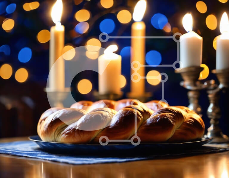 Intra Συλλεκτικό Ξύλινο Παζλ Plywood  4mm - Πλεκτό ψωμί με αναμμένα κεριά - Ιδανικό για γιορτές του Πάσχα ή των εορτών Σε Ξύλινο Κουτί - Διαστάσεις: 10x10 cm – 25 κομμάτια