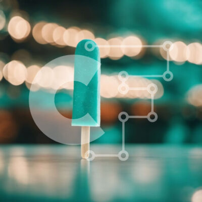 Intra Συλλεκτικό Ξύλινο Παζλ Plywood  4mm - Πολύχρωμο Popsicle με φώτα Bokeh Σε Ξύλινο Κουτί - Διαστάσεις: 10x10 cm – 25 κομμάτια - Image 1