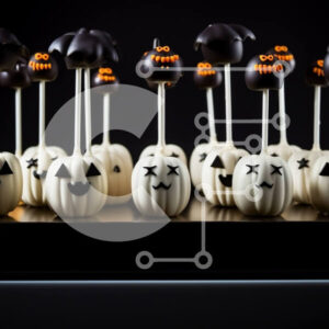 Intra Συλλεκτικό Ξύλινο Παζλ Plywood  4mm - Chocolate Cake Pops με αποκριάτικες διακοσμήσεις Σε Ξύλινο Κουτί - Διαστάσεις: 10x10 cm – 25 κομμάτια