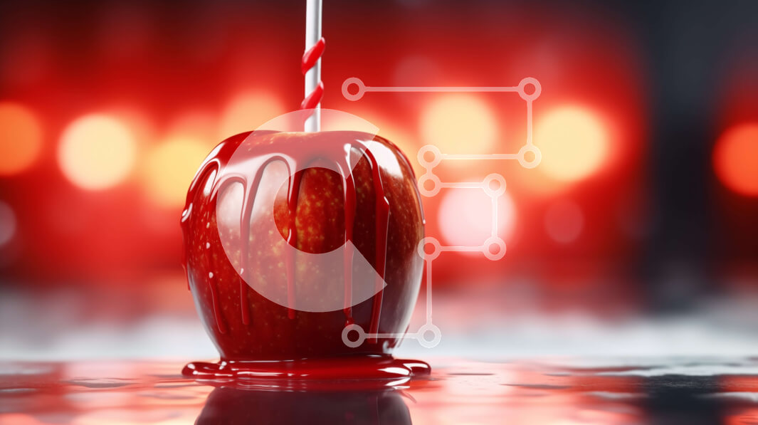 Intra Συλλεκτικό Ξύλινο Παζλ Plywood  4mm - Μήλο με μπαστούνι καραμέλας και φώτα Σε Ξύλινο Κουτί - Διαστάσεις: 10x10 cm – 25 κομμάτια