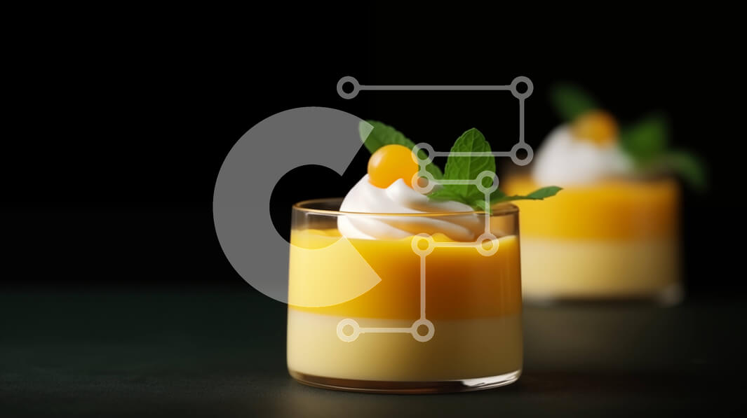 Intra Συλλεκτικό Ξύλινο Παζλ Plywood  4mm - Λαχταριστό επιδόρπιο με σαντιγί και φύλλα μέντας Σε Ξύλινο Κουτί - Διαστάσεις: 10x10 cm – 25 κομμάτια