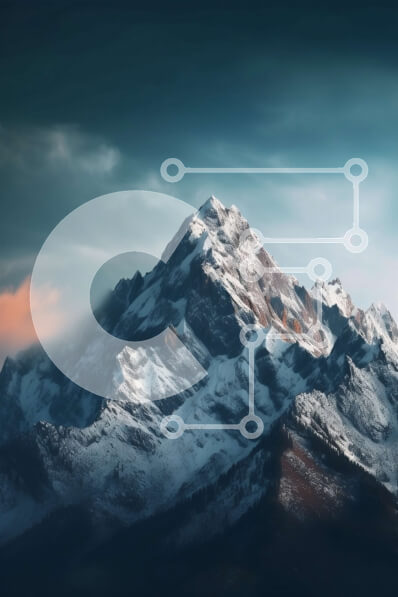 Intra Συλλεκτικό Ξύλινο Παζλ Plywood  4mm - Όμορφη εικόνα ενός χιονισμένου βουνού με σύννεφα Σε Ξύλινο Κουτί - Διαστάσεις: 10x10 cm – 25 κομμάτια