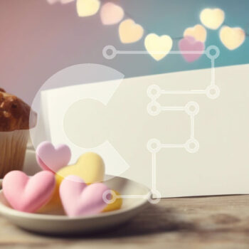 Intra Συλλεκτικό Ξύλινο Παζλ Plywood  4mm - Muffin, cupcakes και καραμέλες σε σχήμα καρδιάς σε ένα τραπέζι Σε Ξύλινο Κουτί - Διαστάσεις: 10x10 cm – 25 κομμάτια - Image 1