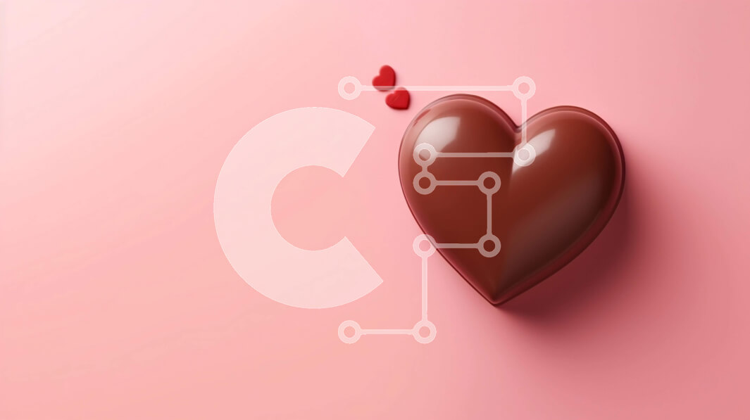 Intra Συλλεκτικό Ξύλινο Παζλ Plywood  4mm - Μπάρα σοκολάτας σε σχήμα καρδιάς με κόκκινες σταγόνες σε ροζ φόντο Σε Ξύλινο Κουτί - Διαστάσεις: 10x10 cm – 25 κομμάτια