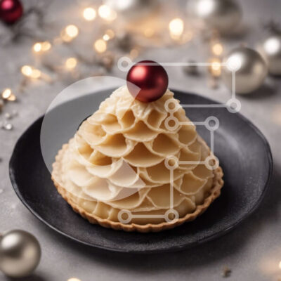 Intra Συλλεκτικό Ξύλινο Παζλ Plywood 4mm - Γιορτινό επιδόρπιο με χριστουγεννιάτικα στολίδια Σε Ξύλινο Κουτί - Διαστάσεις: 10x10 cm – 25 κομμάτια - Image 1