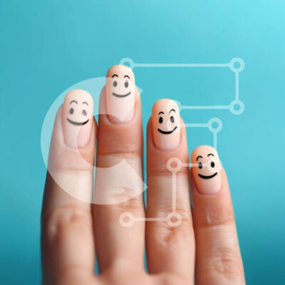 Intra Συλλεκτικό Ξύλινο Παζλ Plywood 4mm - Χέρια με Smiley Face Nail Art Σε Ξύλινο Κουτί - Διαστάσεις: 10x10 cm – 25 κομμάτια - Image 1