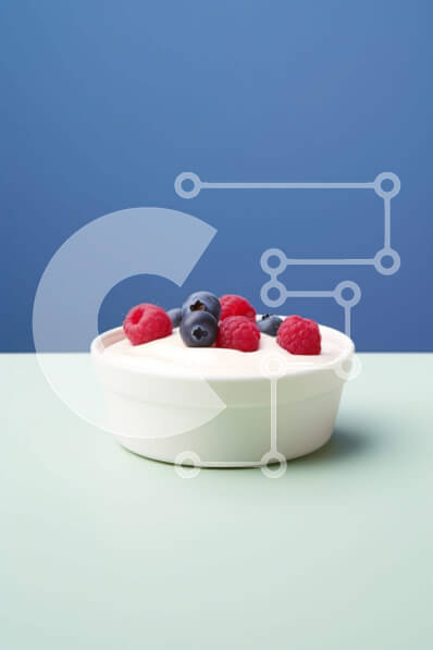 Intra Συλλεκτικό Ξύλινο Παζλ Plywood  4mm - Μπολ με γιαούρτι με ανάμεικτα μούρα Σε Ξύλινο Κουτί - Διαστάσεις: 10x10 cm – 25 κομμάτια