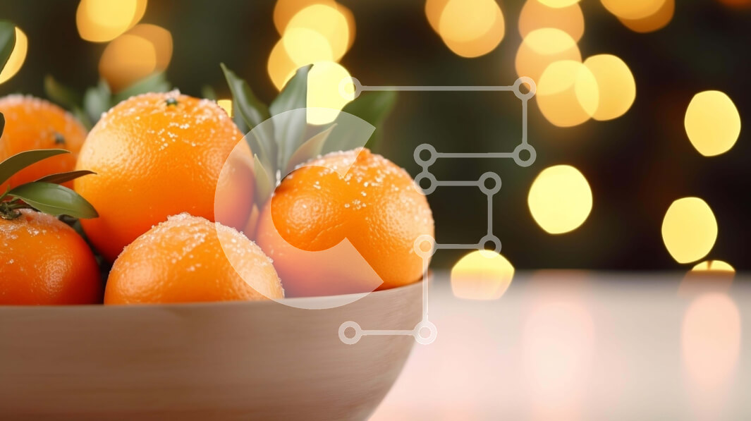 Intra Συλλεκτικό Ξύλινο Παζλ Plywood  4mm - Μπολ με πορτοκάλια με πράσινο Σε Ξύλινο Κουτί - Διαστάσεις: 10x10 cm – 25 κομμάτια